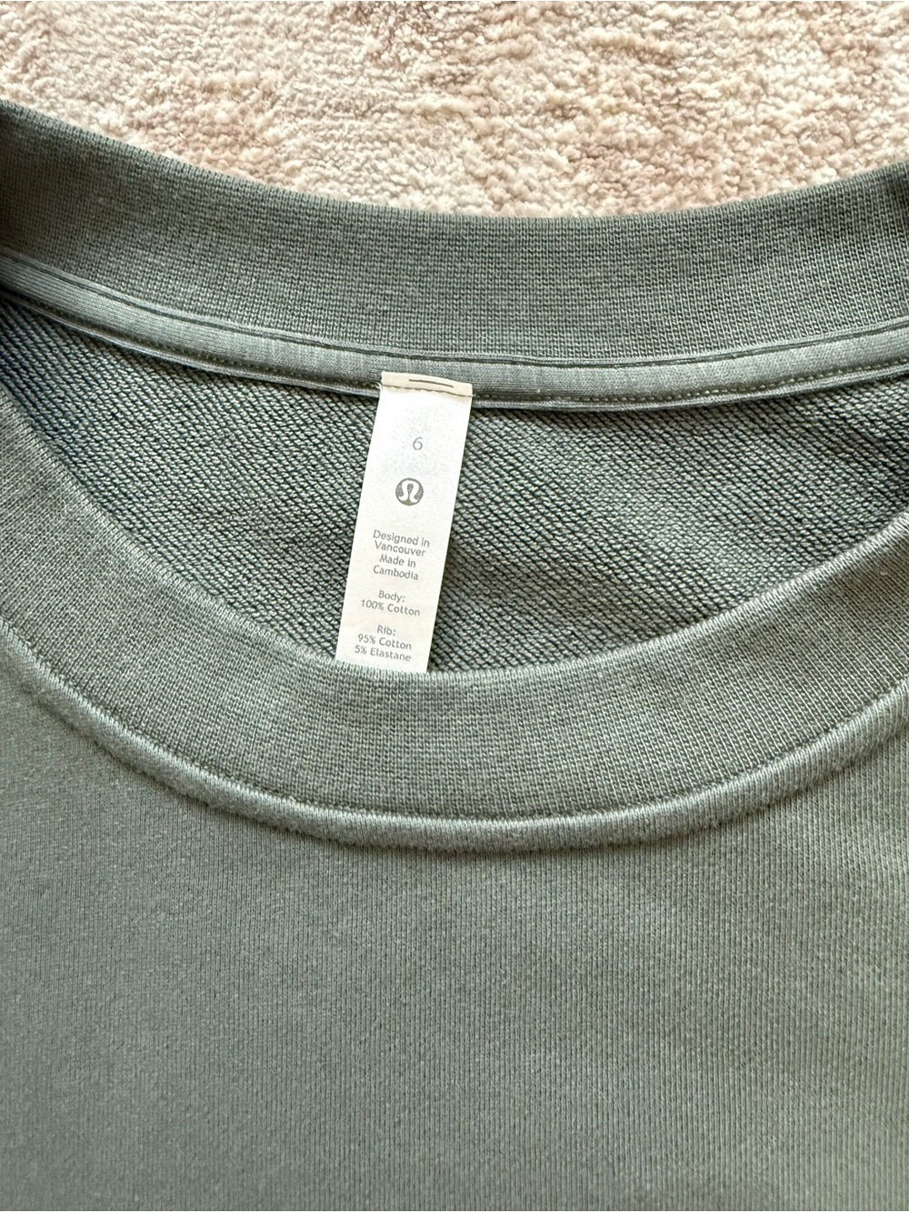 Lululemon perfectly oversized crew sweatshirt smoked spruce brand new with tags - Picture 7 of 8